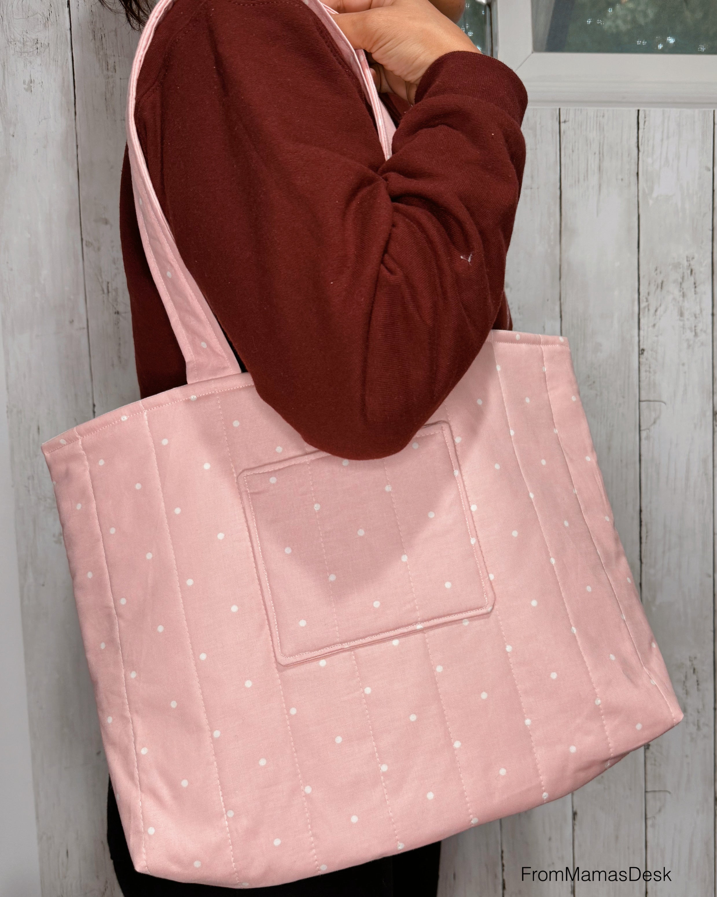 From Mama’s Desk Quilted Tote Bag