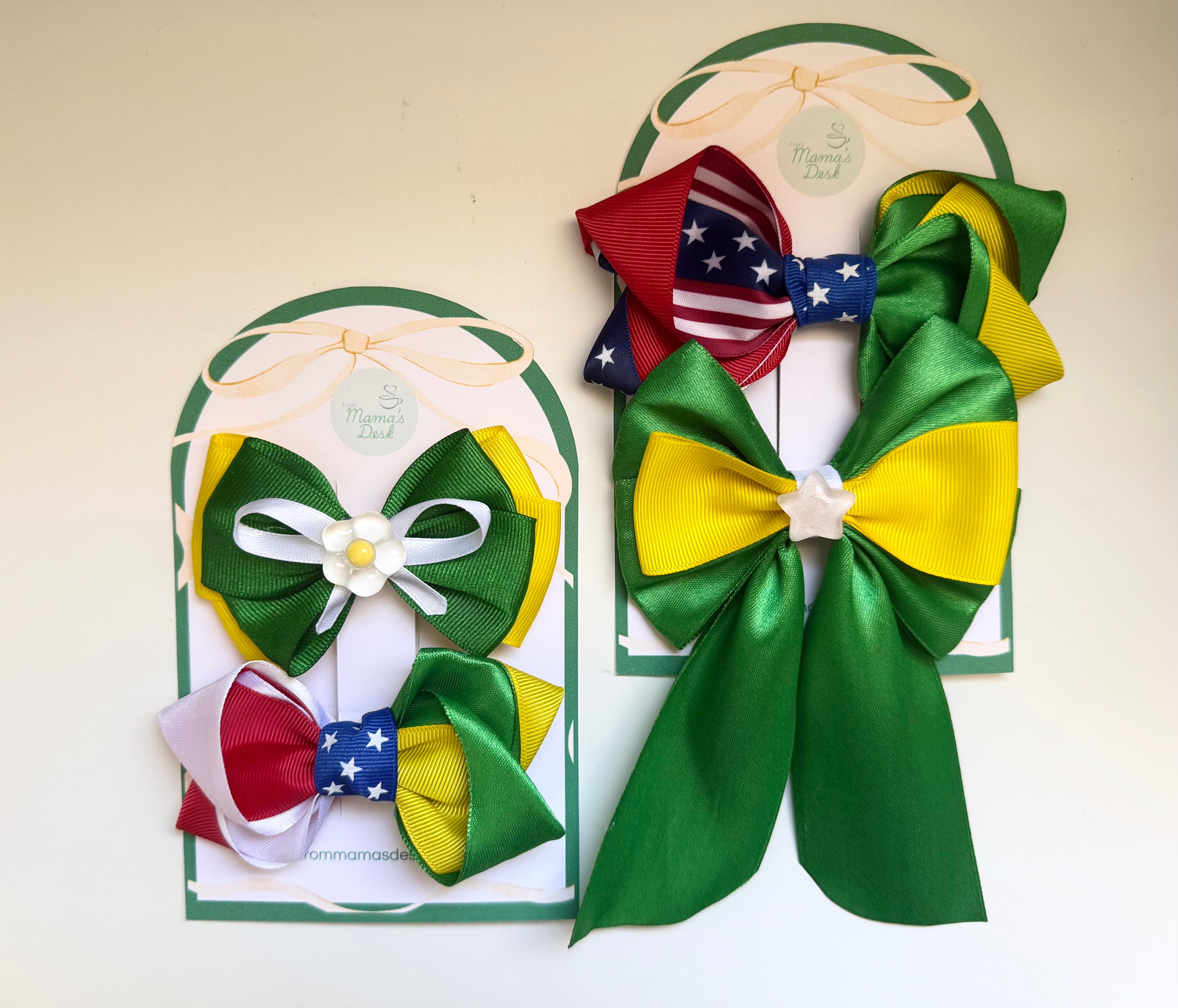 Personalized Country Hair Bows - Set of 2