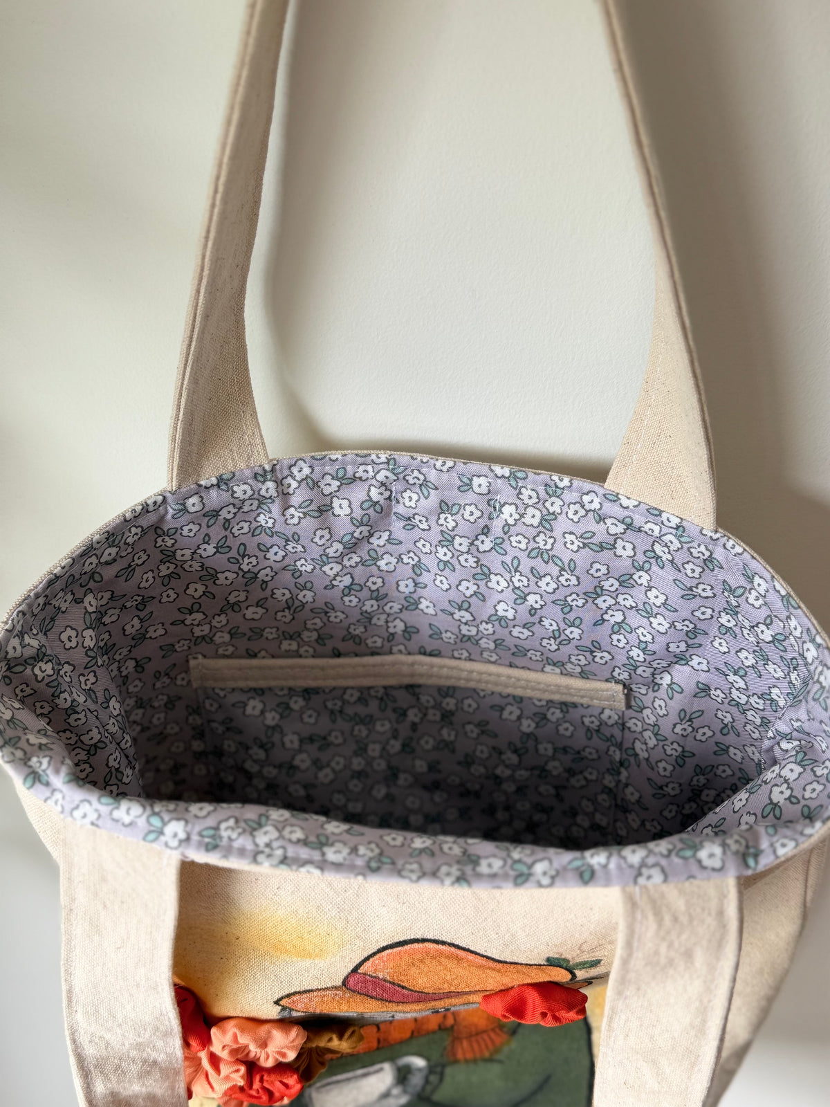 Cat & Coffee - Handmade Tote Bag