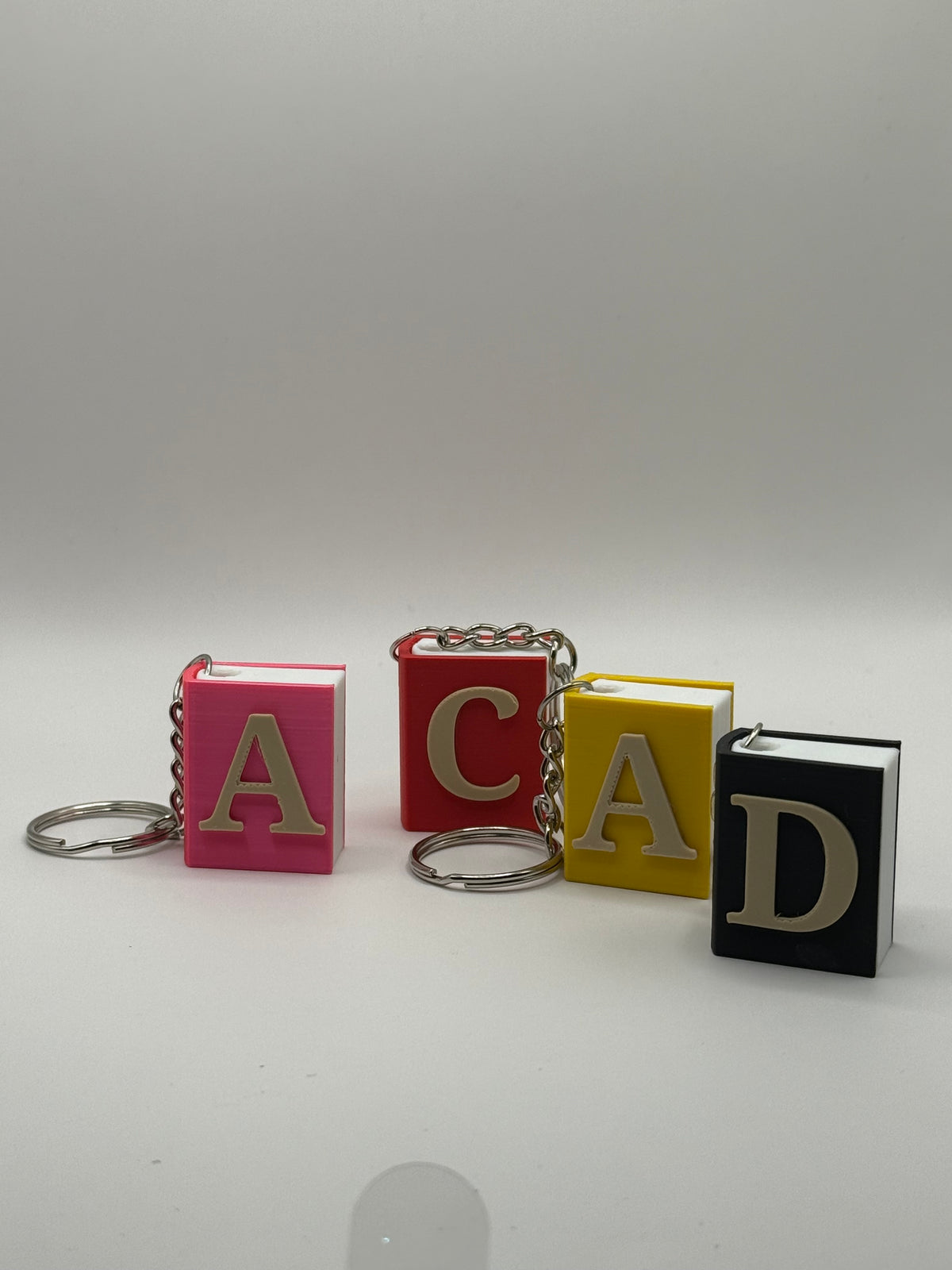 Mini Book Initial Keychain