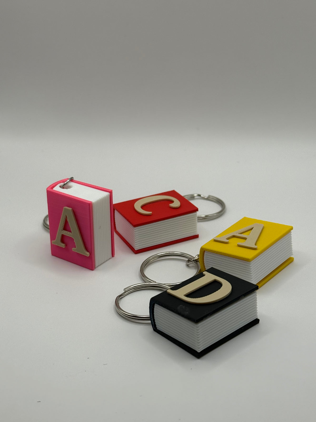 Mini Book Initial Keychain