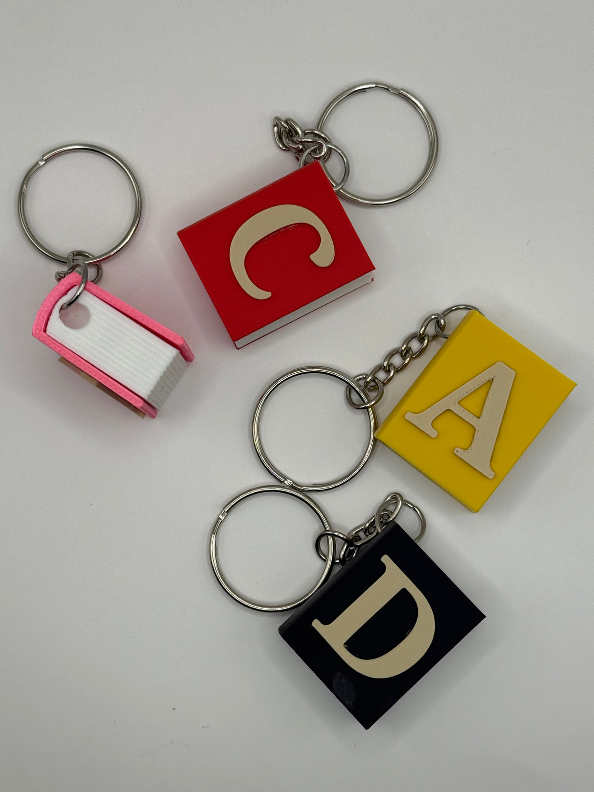 Mini Book Initial Keychain