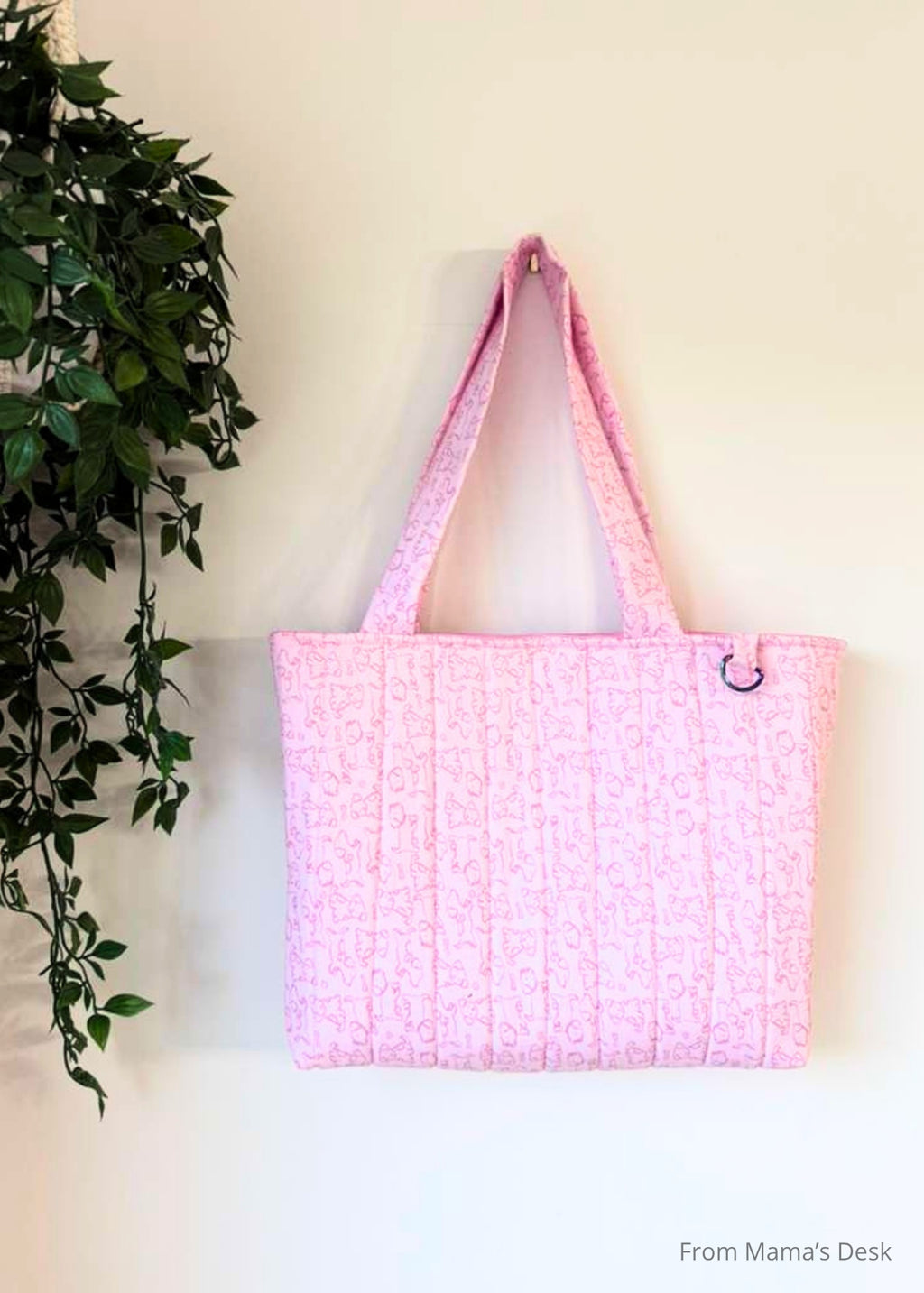 Pink Puppy Tote Bag