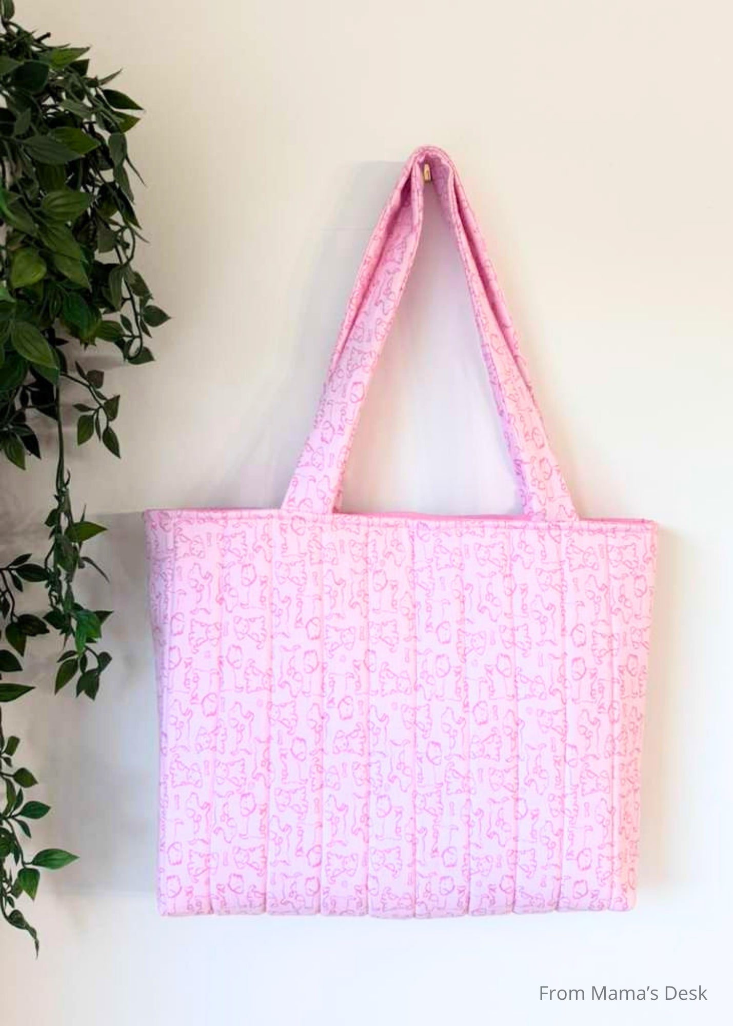Pink Puppy Tote Bag