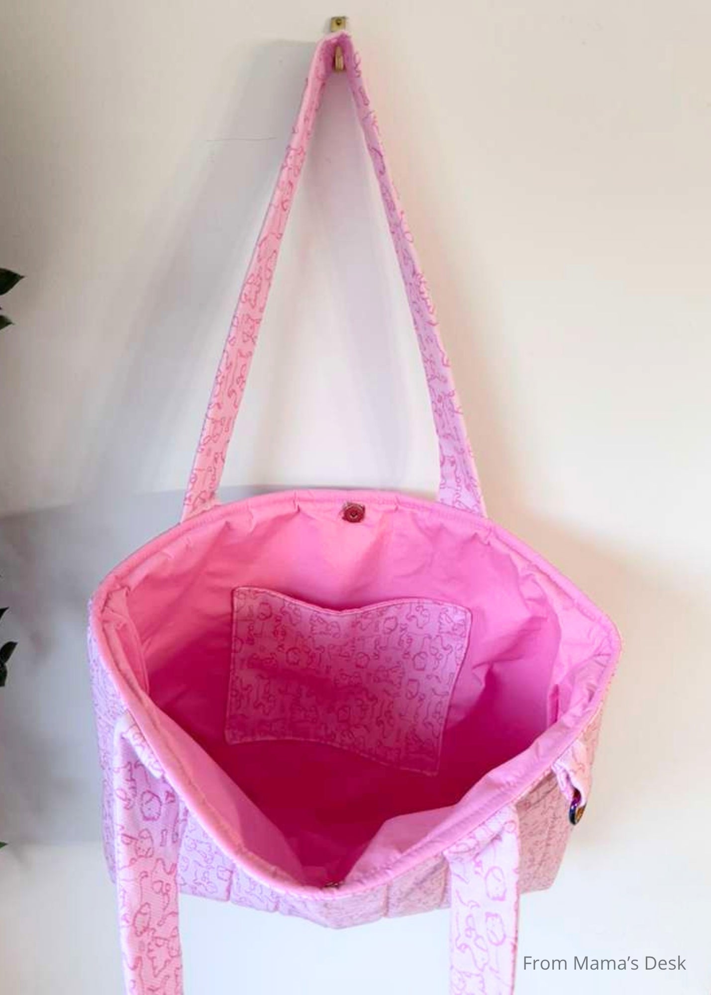Pink Puppy Tote Bag