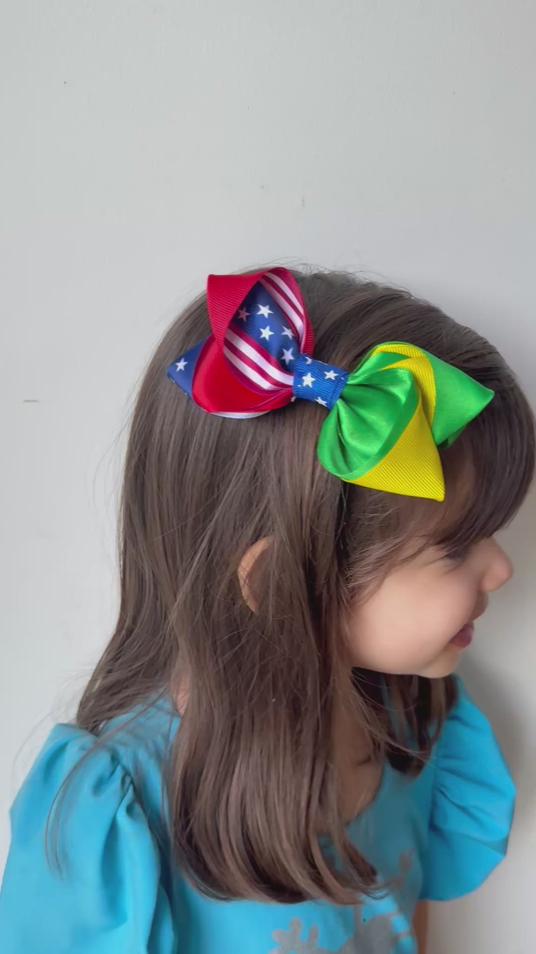 Personalized Country Hair Bows - Set of 2